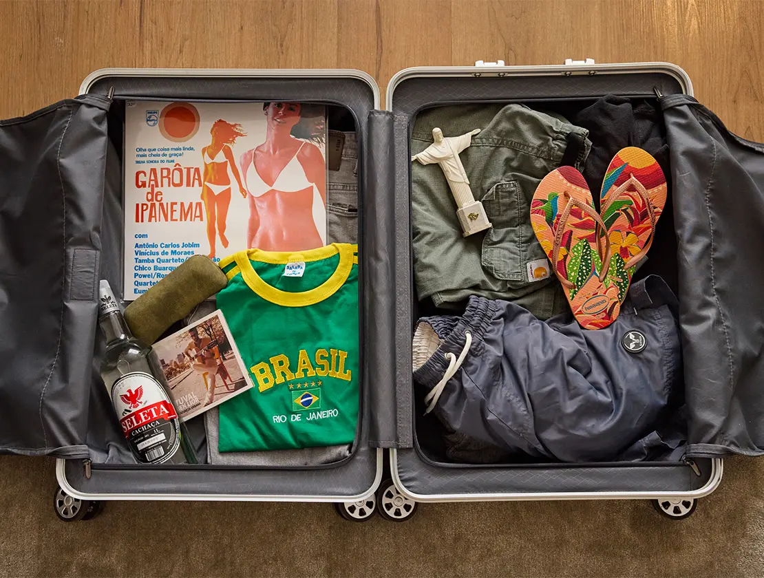 Packed suitcase