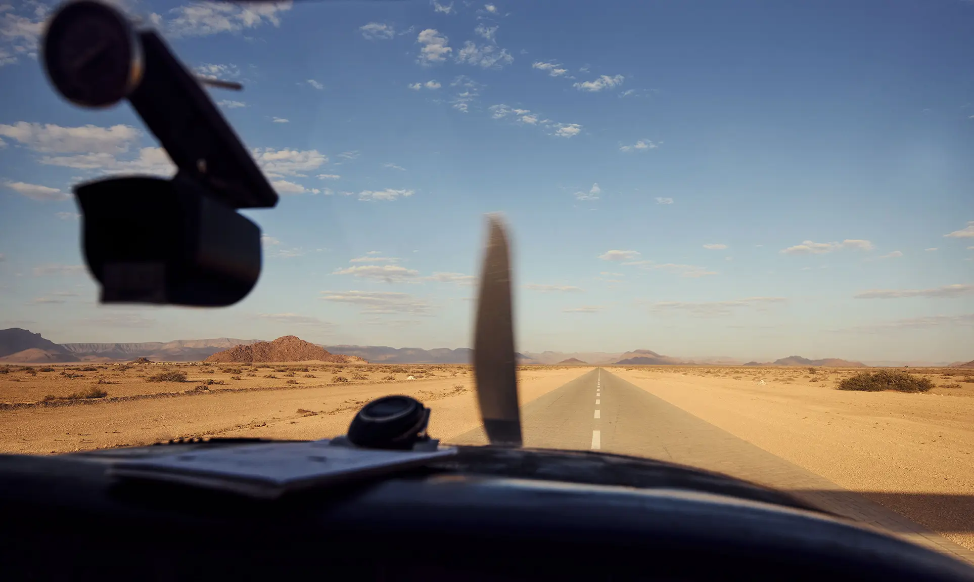 Road through desert
