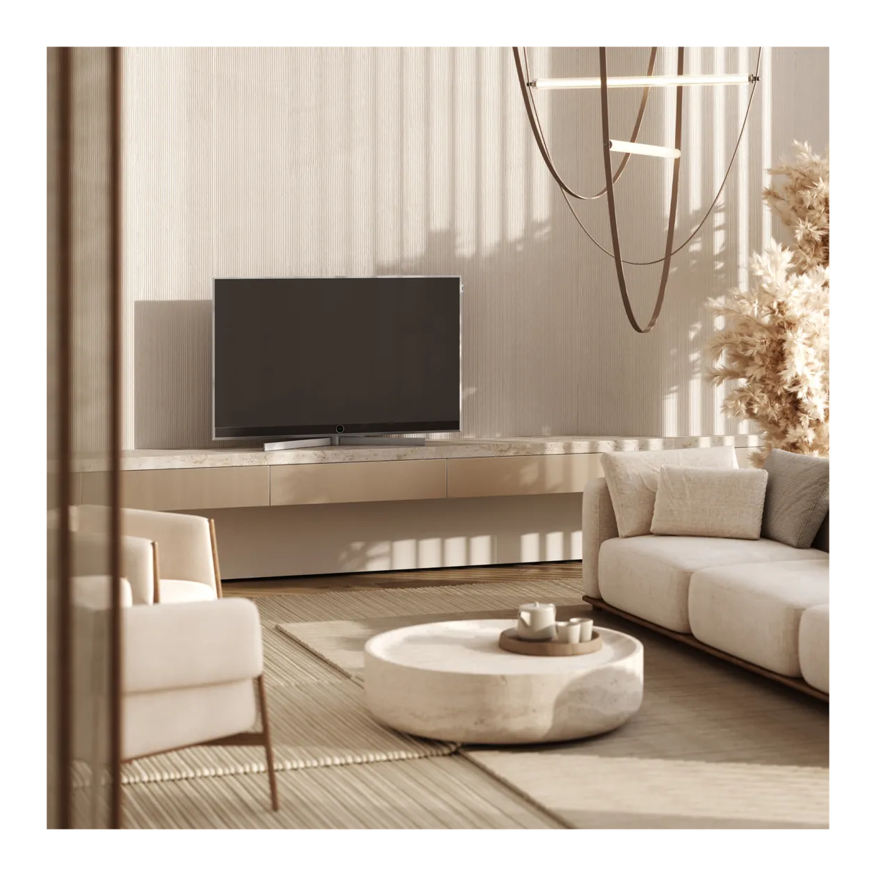 Loewe stellar dr+ Television, 48″, Alubrushed/Concrete