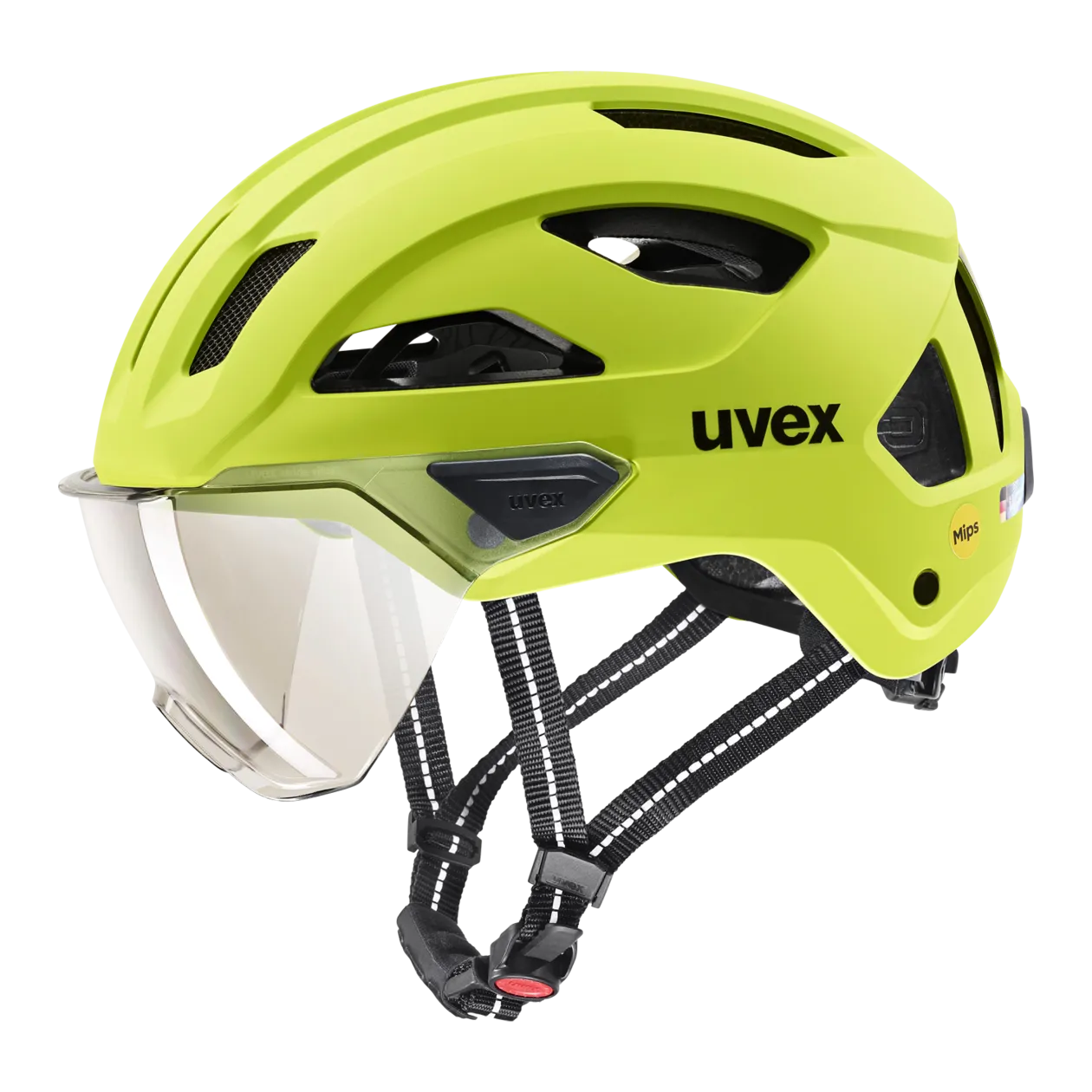 uvex stride visor MIPS Fahrradhelm, 53-56 cm, Lime Matt