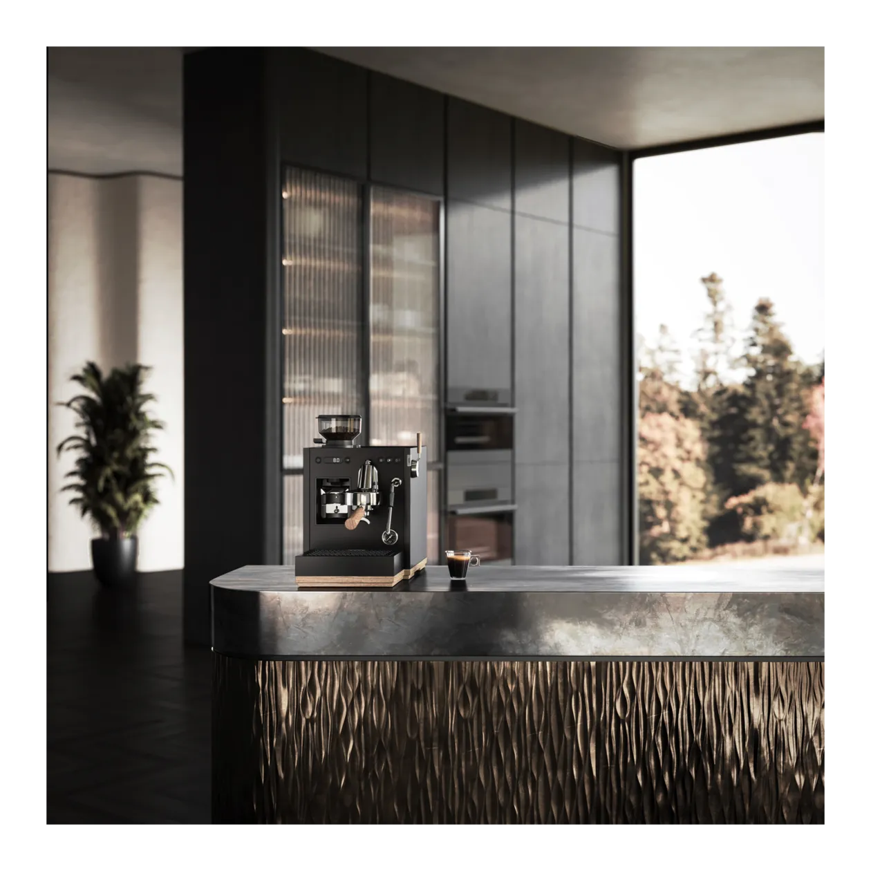 Loewe aura.pure Espresso Machine, Basalt Grey