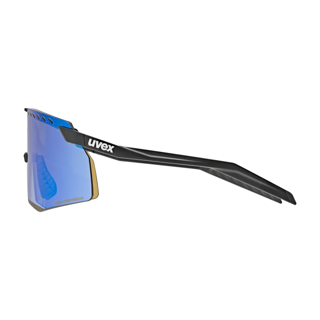 uvex pace stage CV Sports Glasses, Black Matt / Mirror Blue