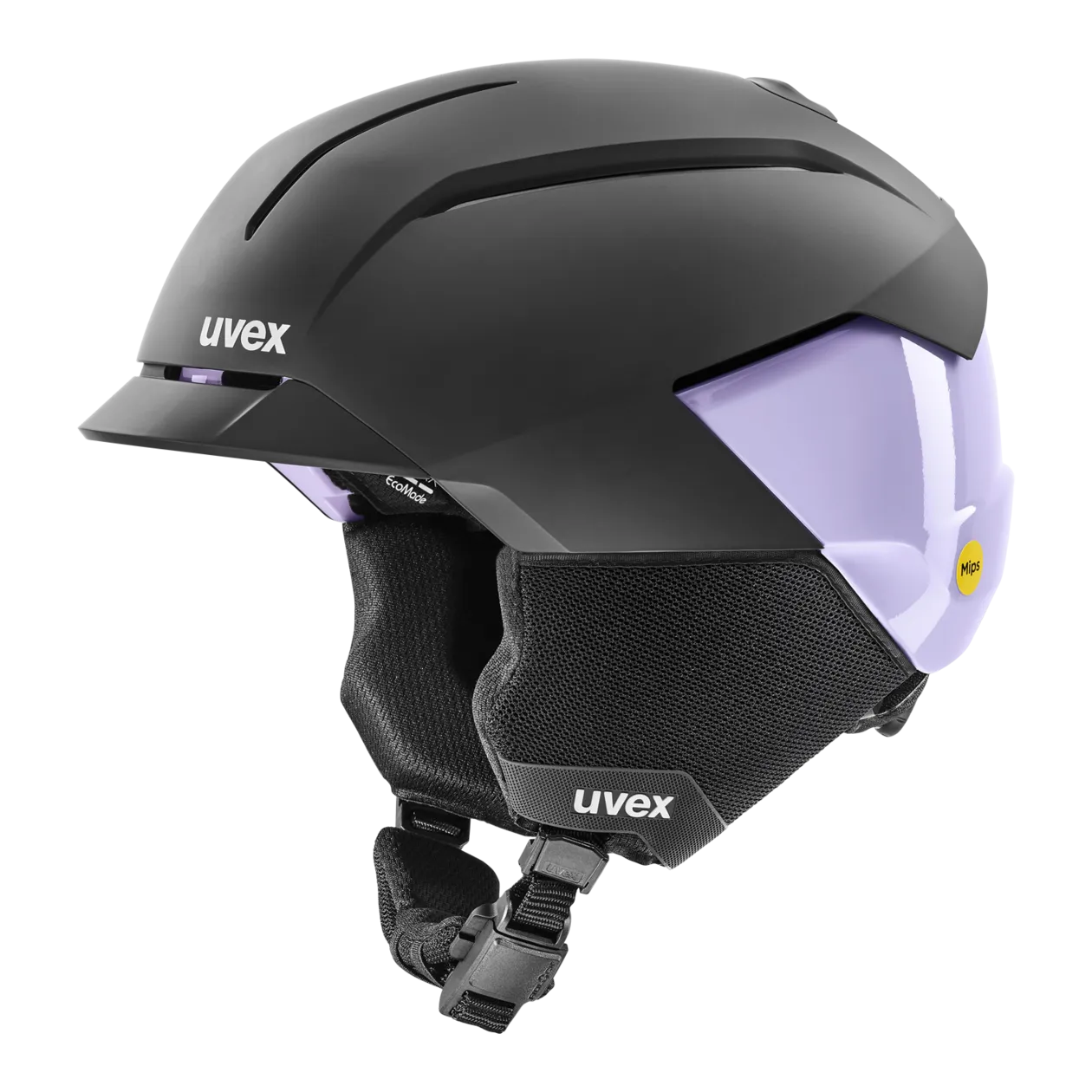 uvex levitate MIPS Casque de ski, 51-55 cm, Black Cool / Lavender Matt