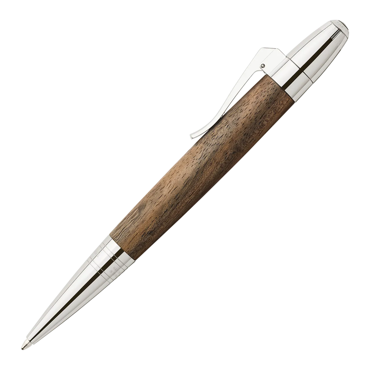 Graf von Faber-Castell Magnum Ballpoint Pen, Brown / Platinum-Coloured