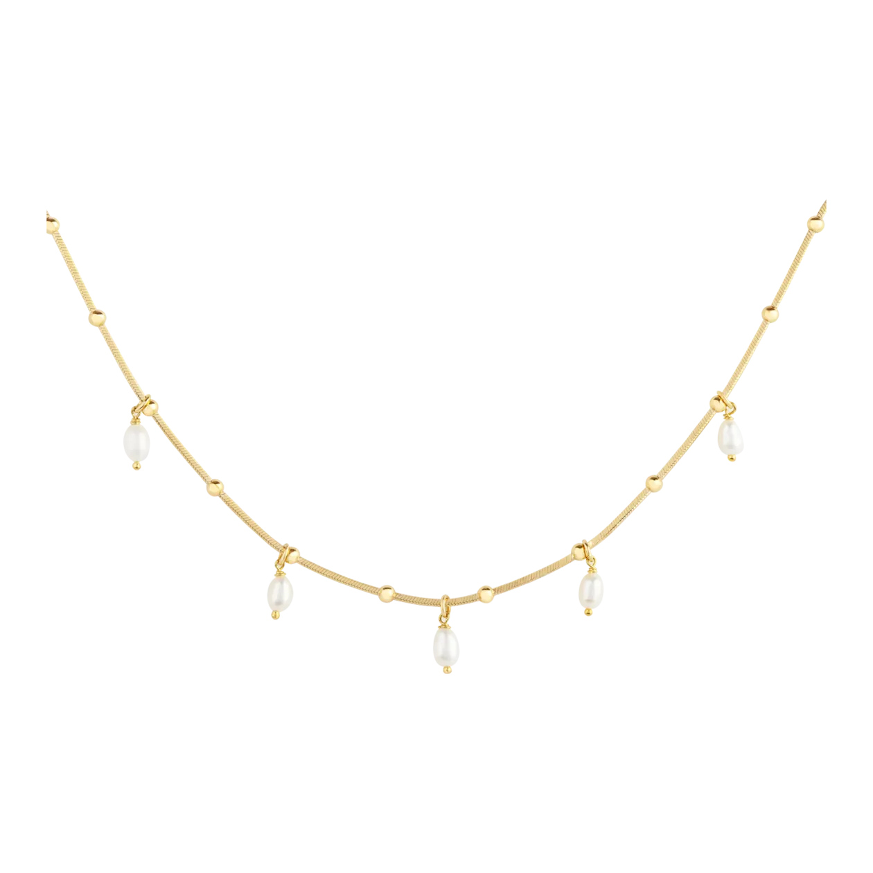 Haus of Dietrich Pearls Necklace, Gold-Coloured / White