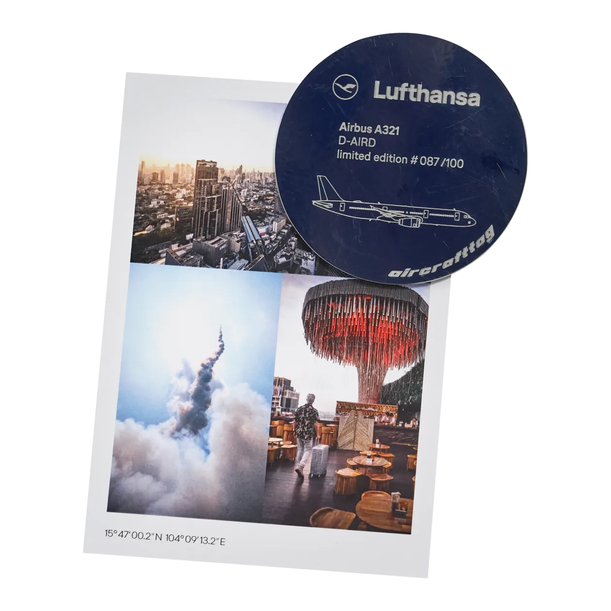 Lufthansa Upcycling Collection A321-131 D-AIRD Magnet, Blue