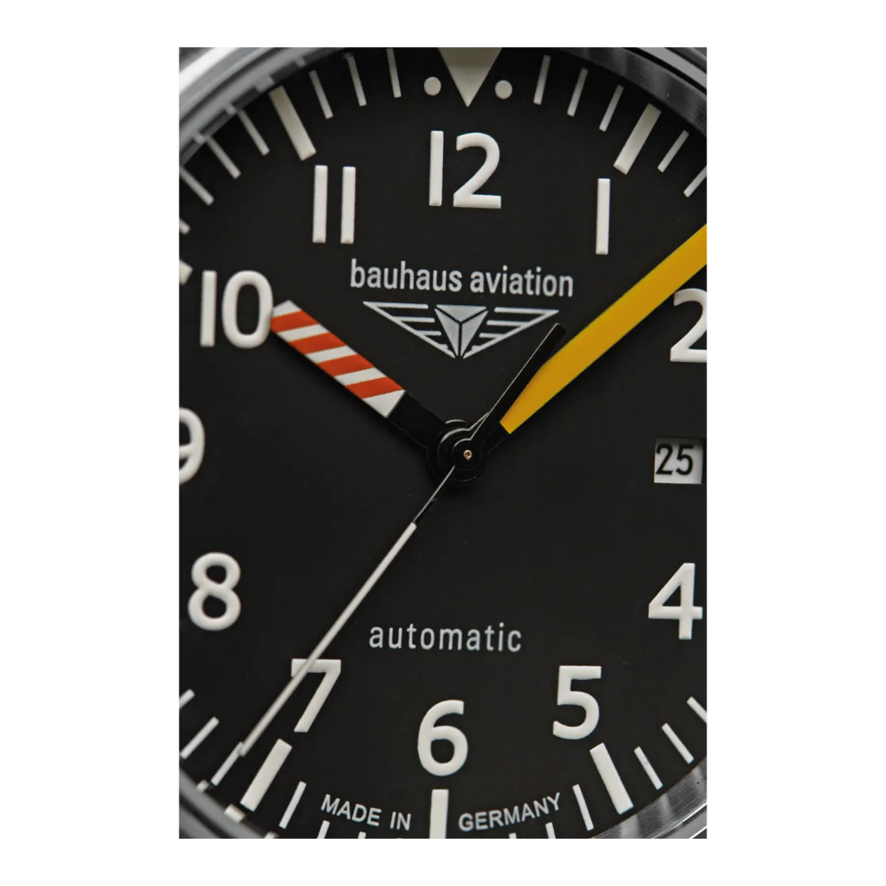 Bauhaus Aviation Flight Control 27625 Armbanduhr, Silberfarben/Schwarz