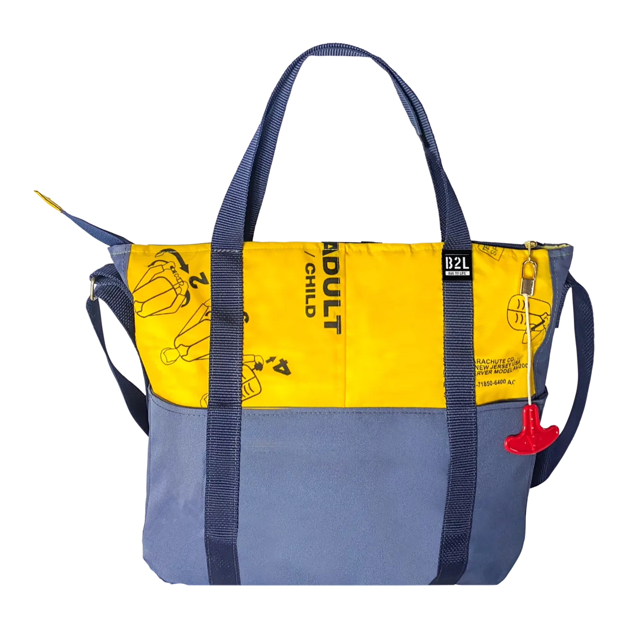 BAG TO LIFE Classic Flyer Bag BC Borsa a tracolla, Blue Sky / giallo