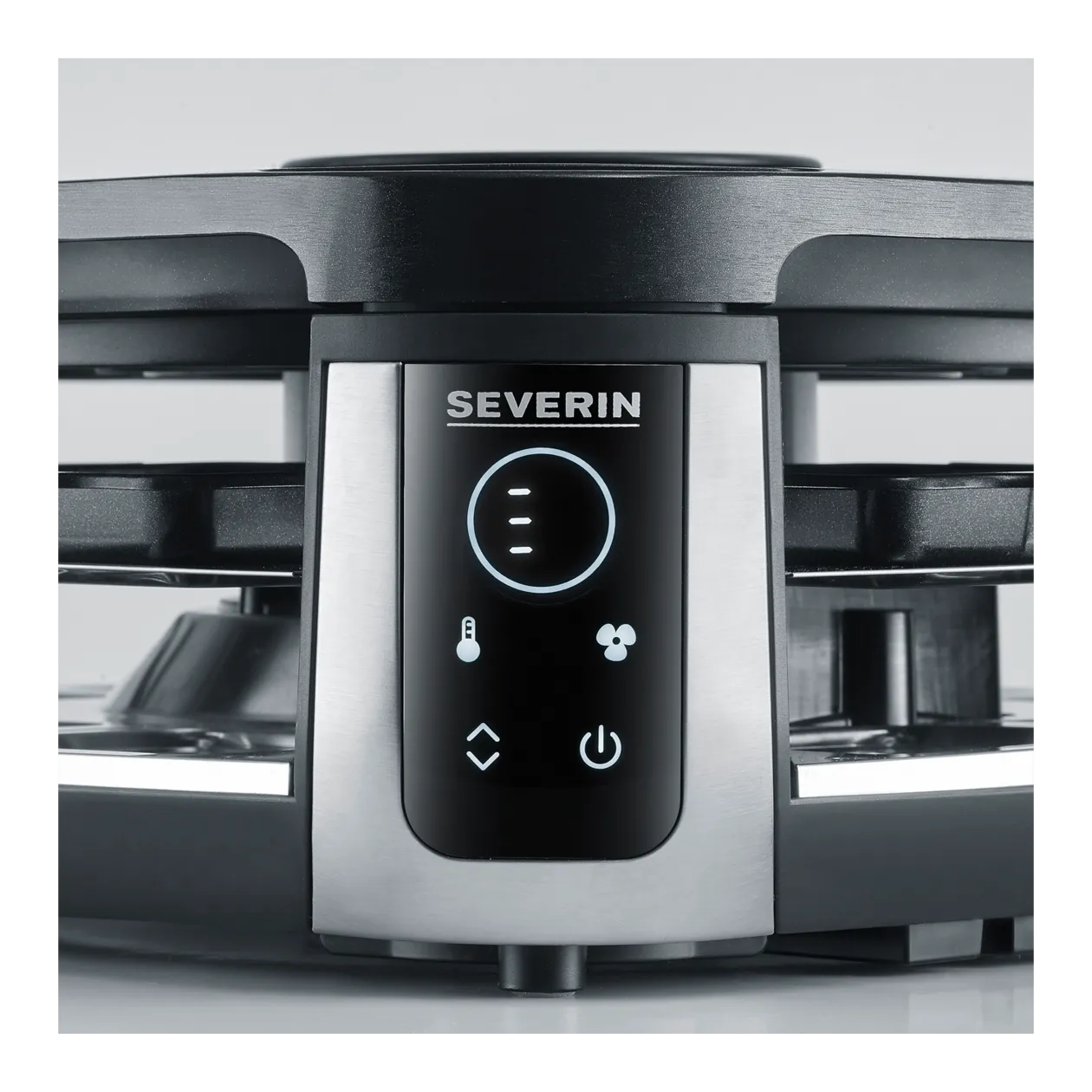 Severin Sevento rauchreduzierter Raclette-Grill, Schwarz/Silber