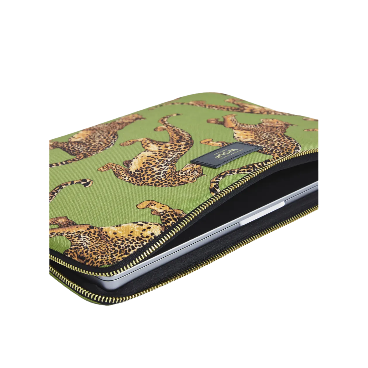 WOUF Olive Leopard Custodia per laptop, Olive