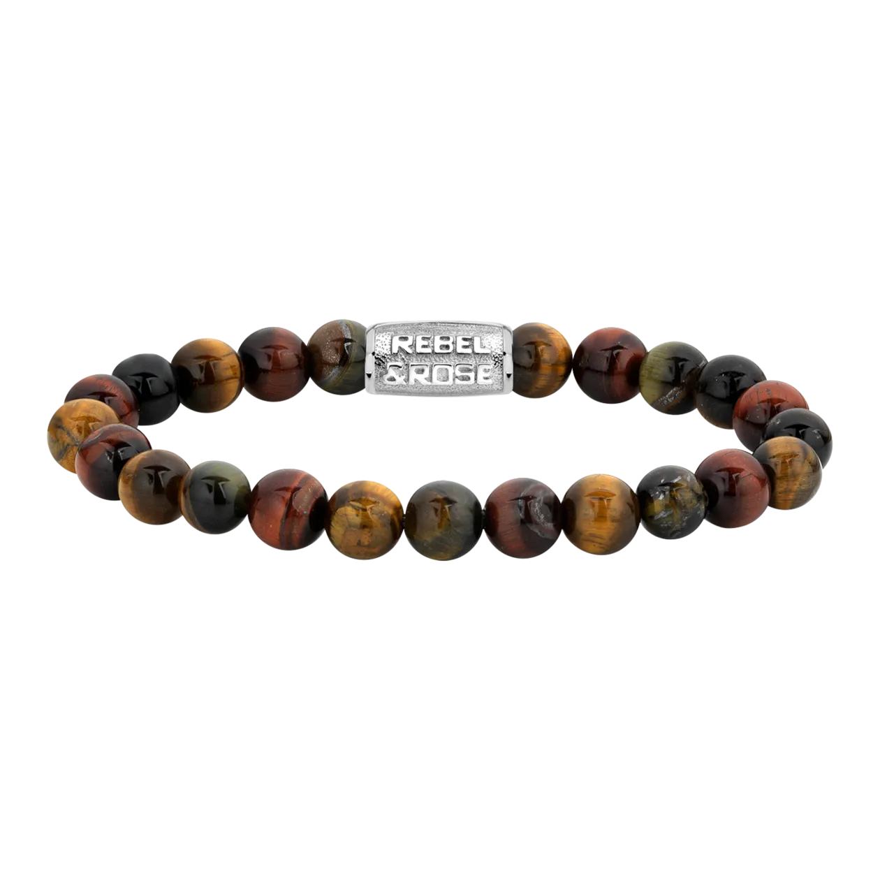 Rebel & Rose Who's Afraid of the Tiger Men's Bracelet, M, Brown