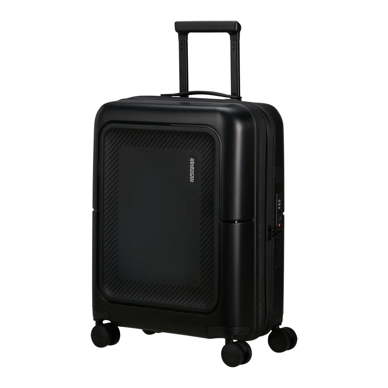 American Tourister DashPop Spinner 55/20 TSA Trolley da cabina (espandibile), True Black