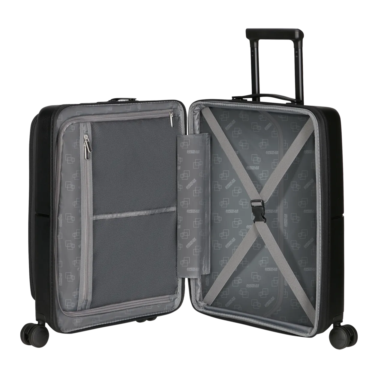 American Tourister DashPop Spinner 55/20 Frontloader Valise cabine à roulettes (extensible), True Black