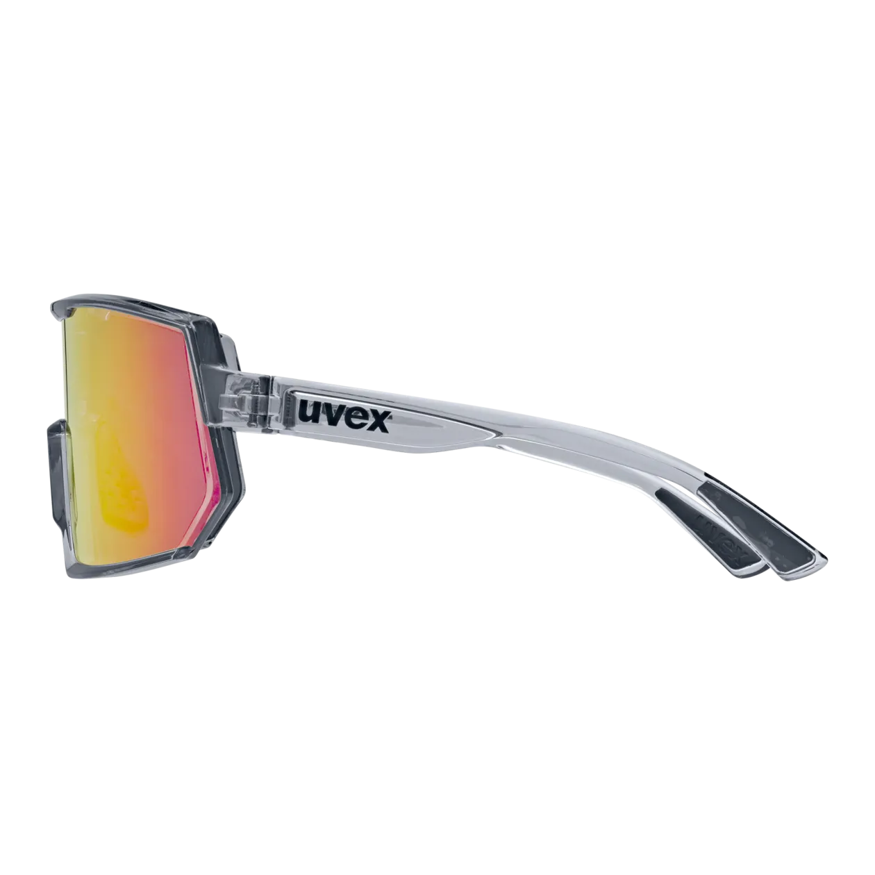 uvex sportstyle 235 Sports Glasses, Smoke Transparent / Mirror Red