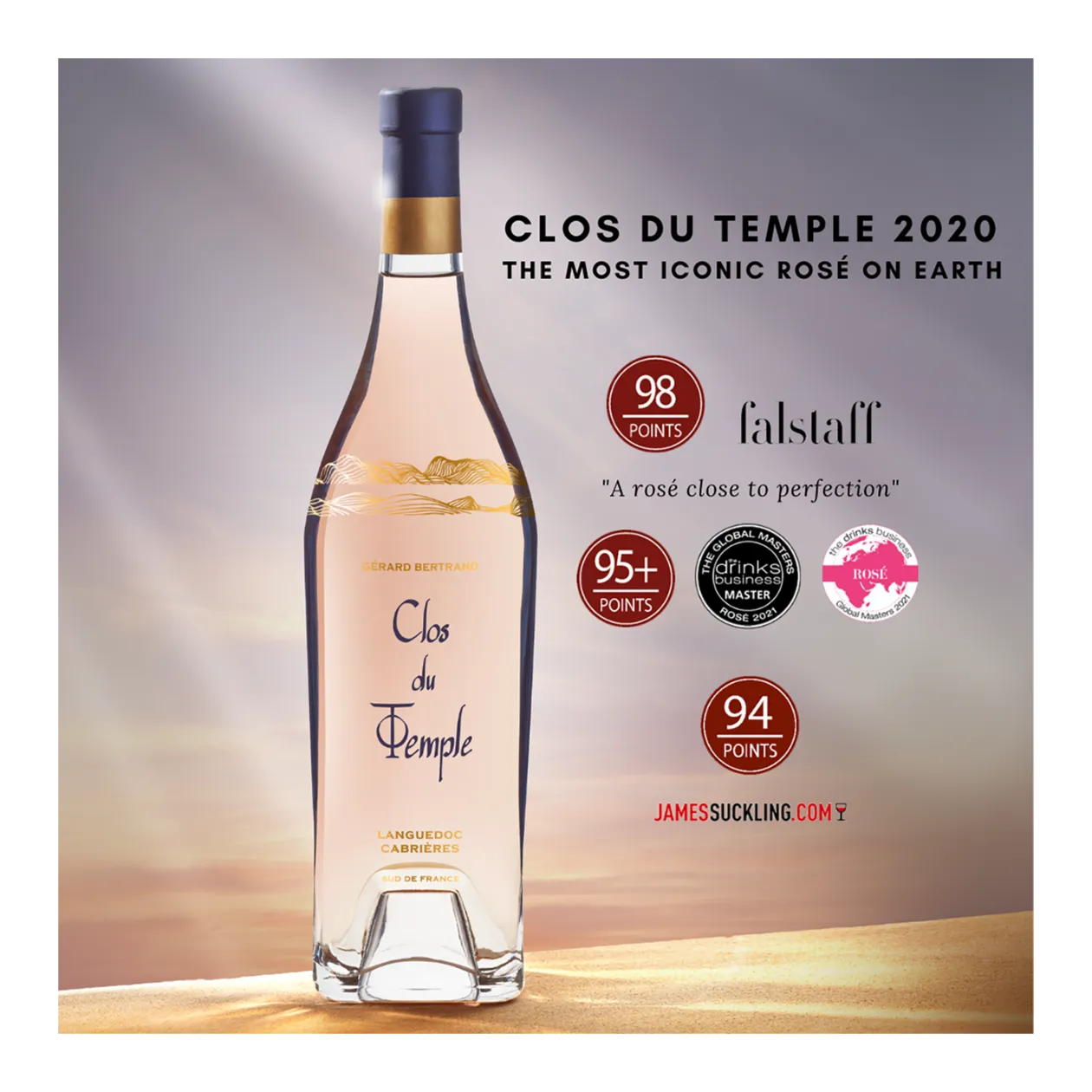 Gérard Bertrand Clos du Temple Languedoc Cabrières 2020 AOP Vino Biologico, Francia