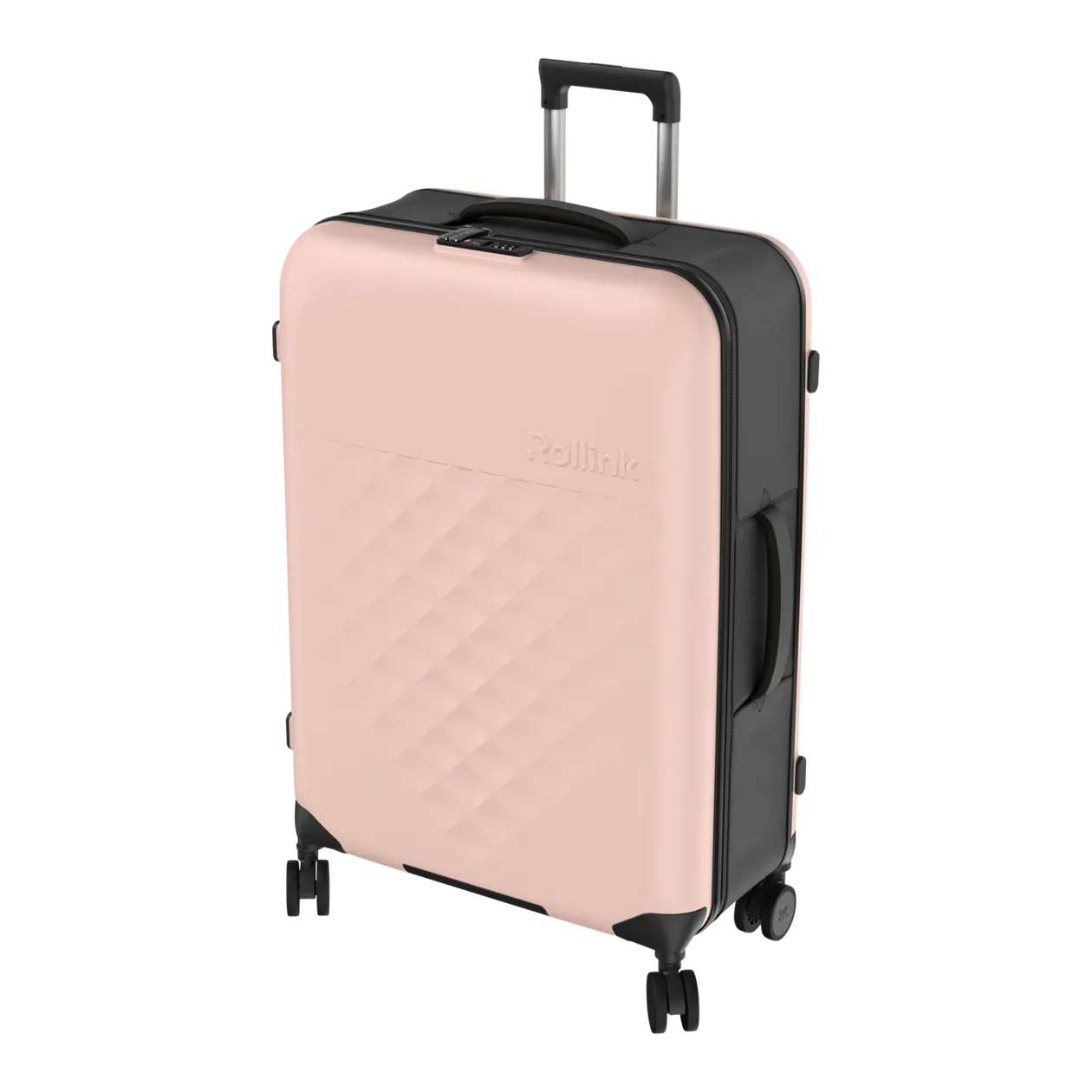 Rollink VEGA360 Valise à roulettes L (pliable), Rose Smoke