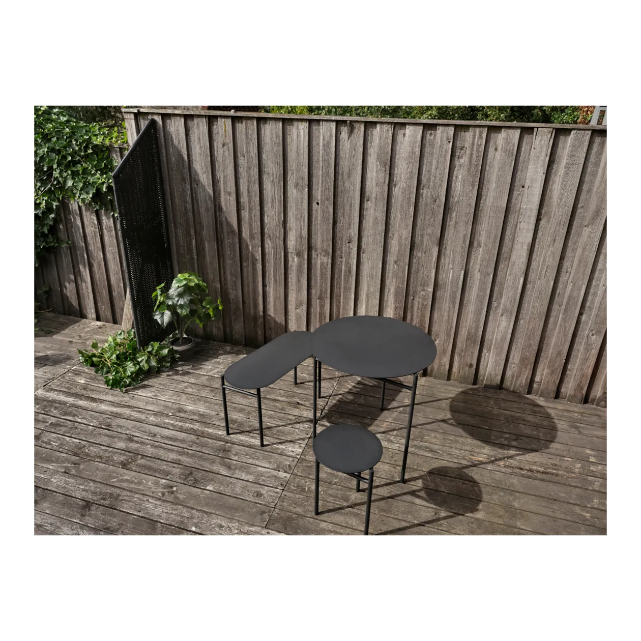 Zone Denmark Disc Table pliante, noir