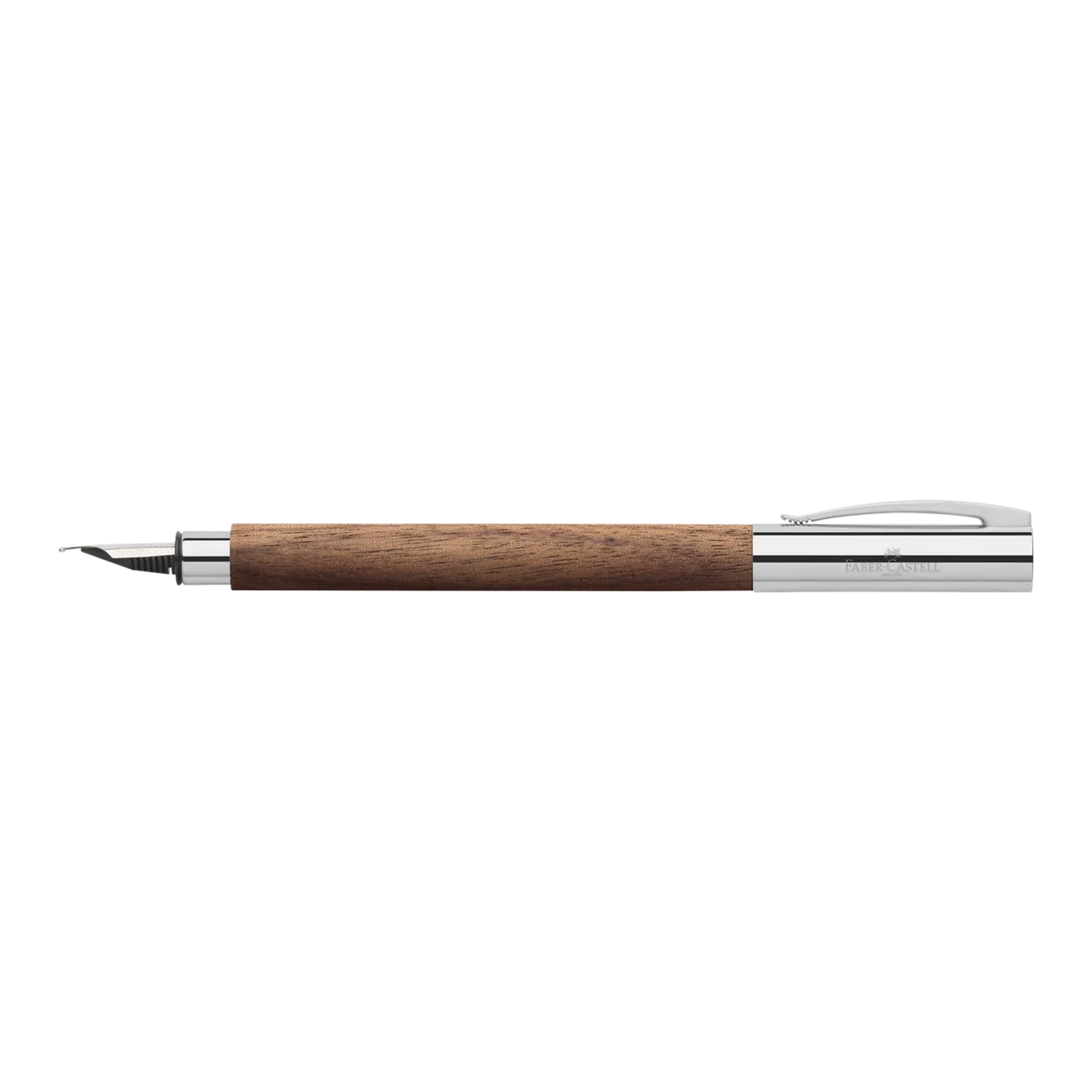 Faber-Castell Ambition Walnut Fountain Pen, Wood/Chrome