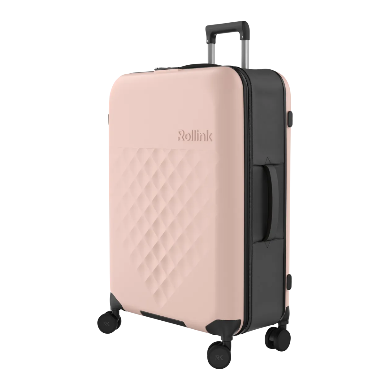 Rollink VEGA360 Valise à roulettes L (pliable), Rose Smoke