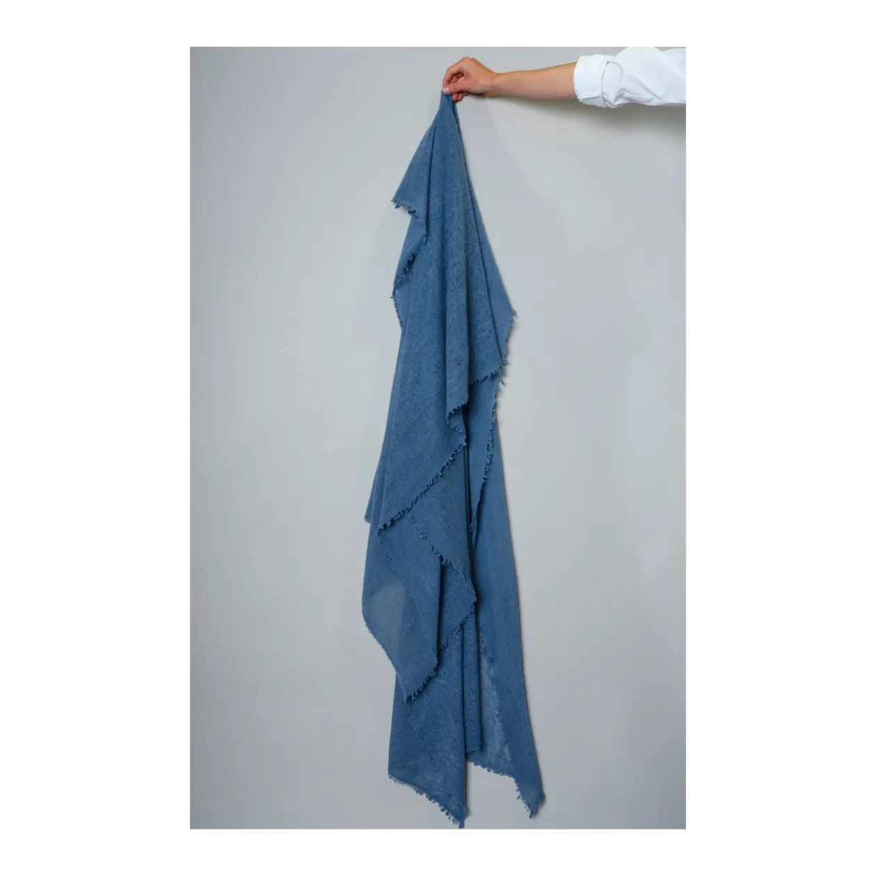 Bakaree Cashmere Scarf, China Blue