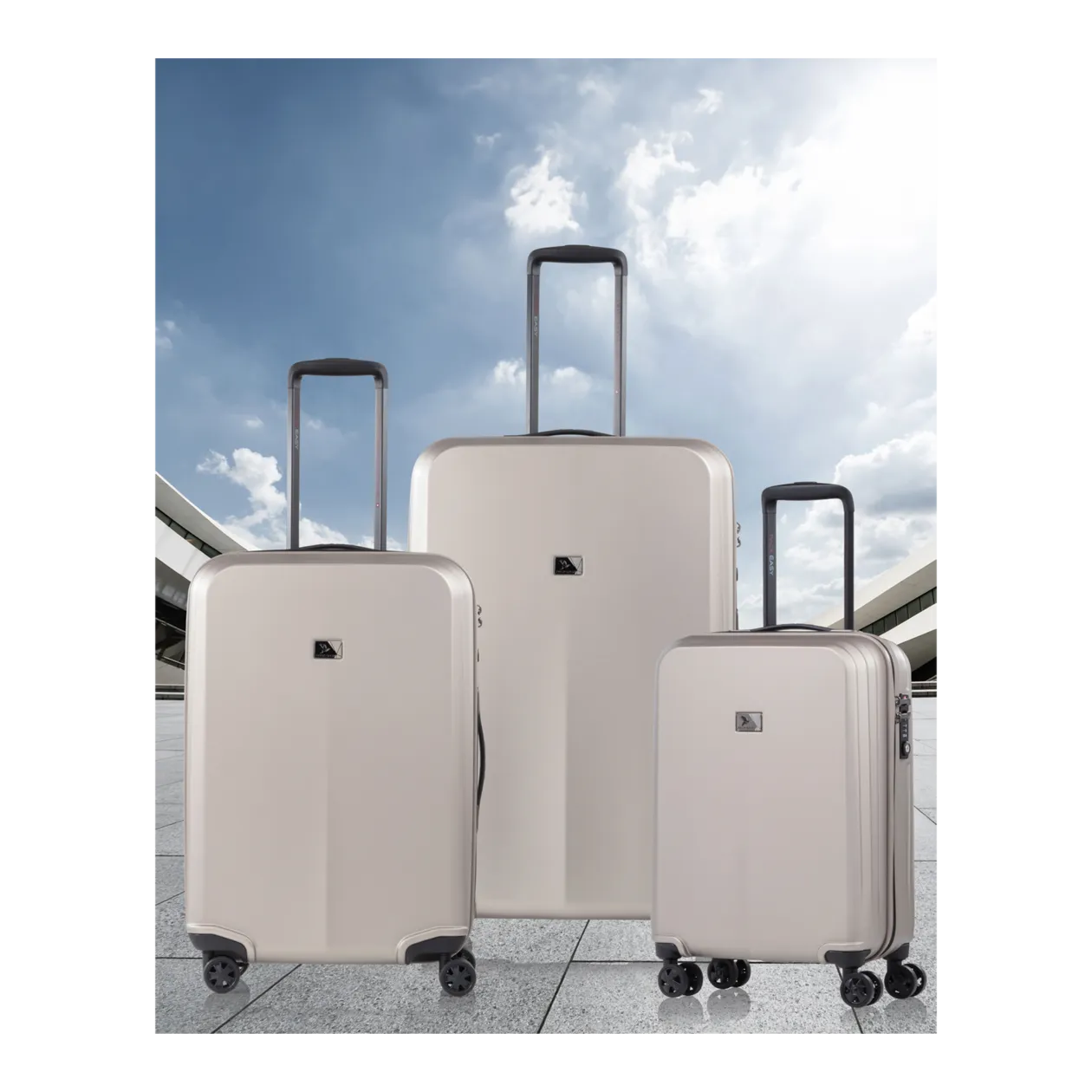 PACK EASY Genius Valise à roulettes S, Taupe