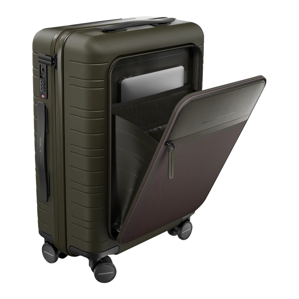 Horizn Studios M5 Essential Trolley da cabina con tasca frontale, Dark Olive