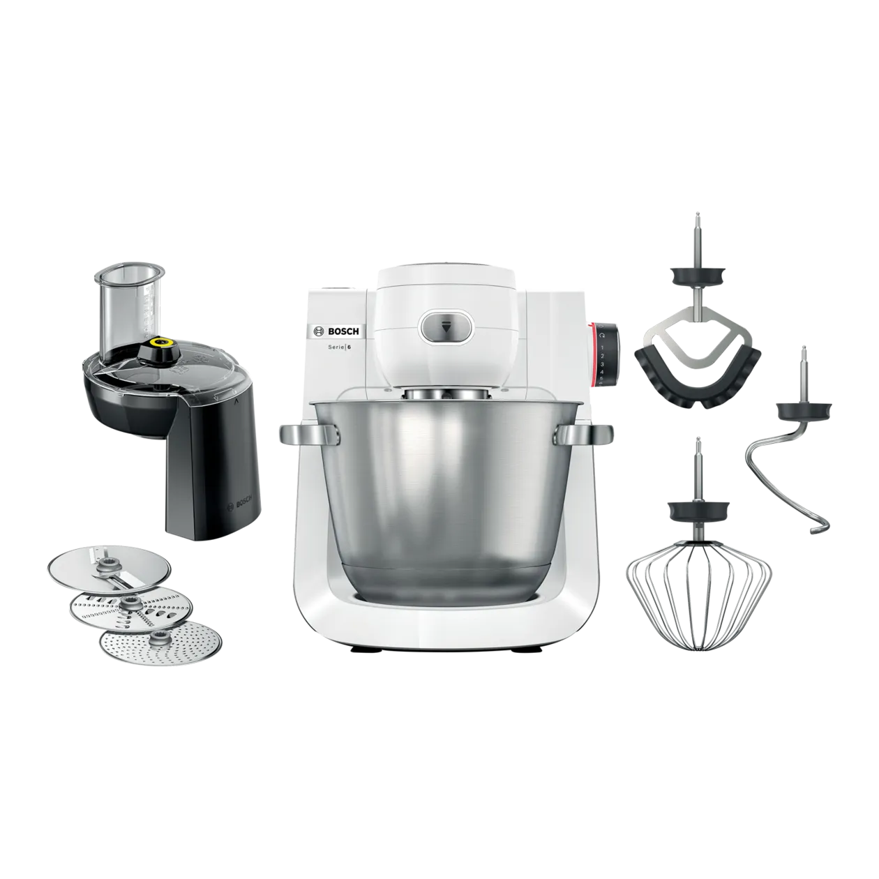 Bosch Serie 6 MUMS6EW13D Küchenmaschine, Weiß/Edelstahl