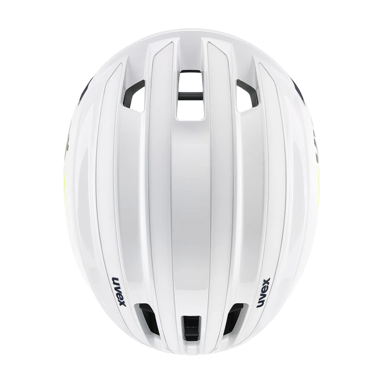 uvex surge aero MIPS Fahrradhelm, 53-56 cm, Weiß/Gelb Team Edition