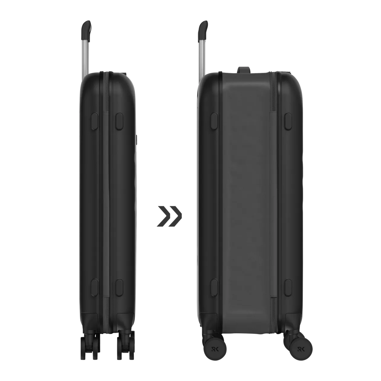 Rollink VEGA360 Valise à roulettes L (pliable), noir