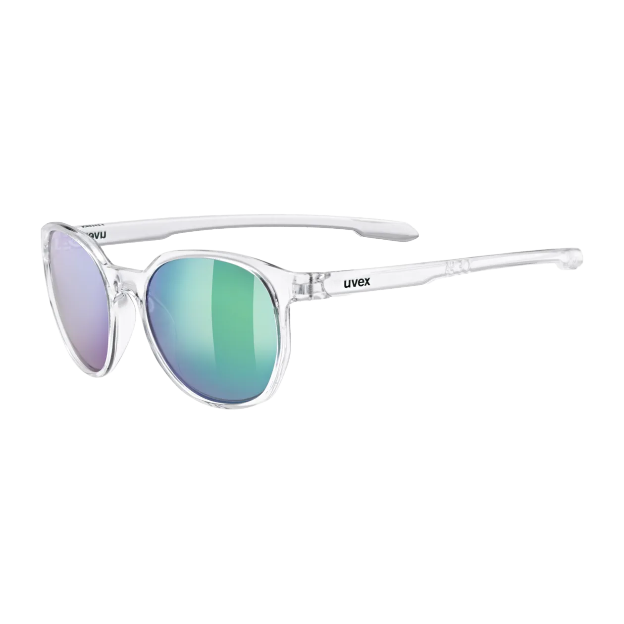 uvex LGL 54 Sunglasses, Clear / Mirror Green