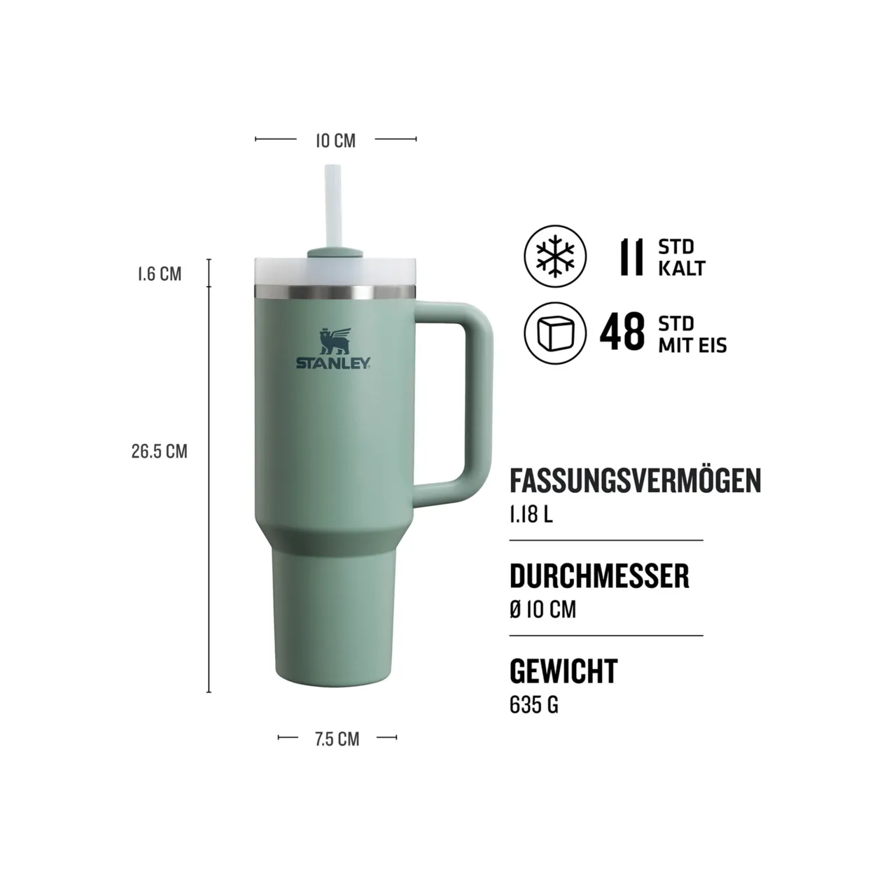 Stanley Quencher H2.0 FlowState™ Gourde, 1,2 l, Shale