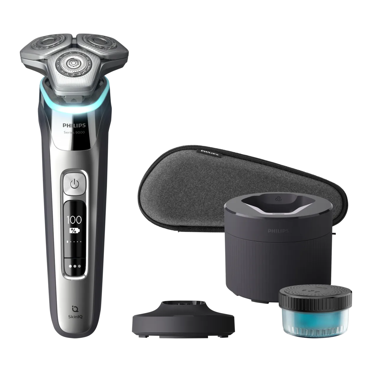 Philips Shaver Series 9000 elektrischer Nass- und Trockenrasierer + Reinigungsstation