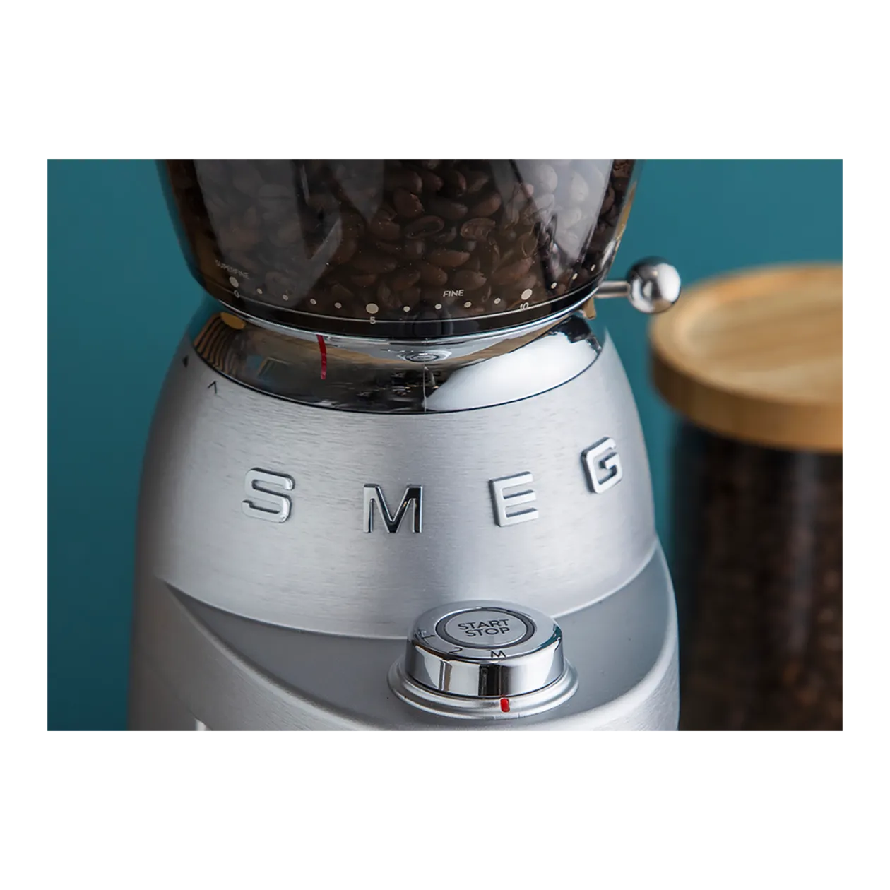 SMEG Minipro Coffee Grinder, Brushed Aluminium