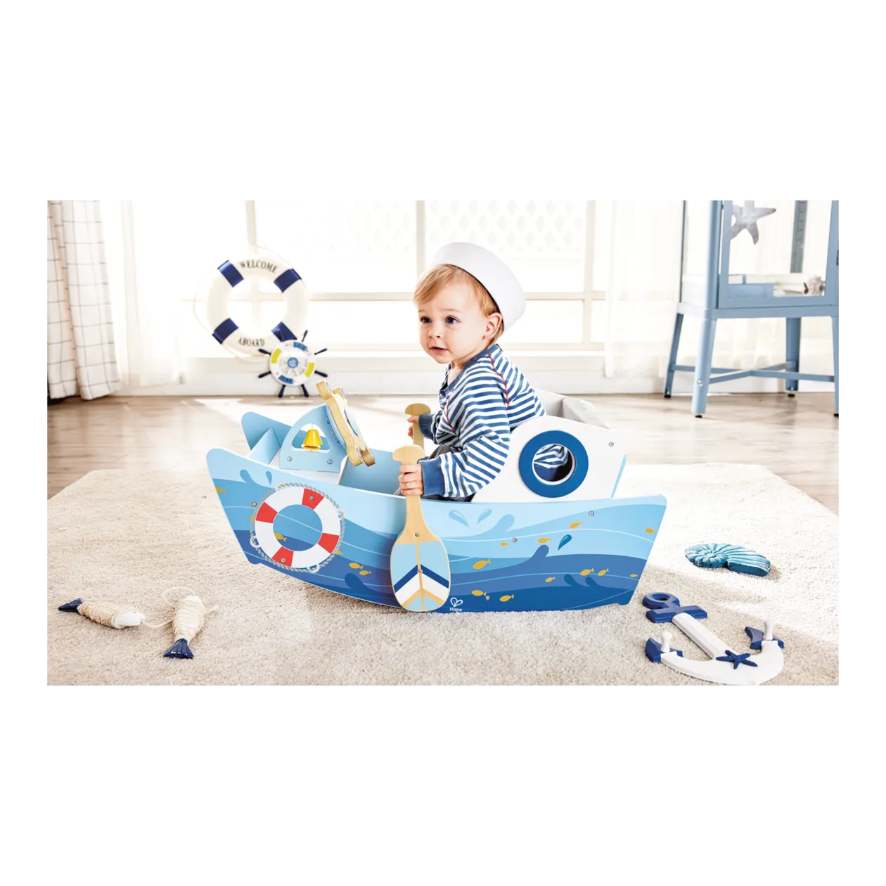 Hape Rocking Boat, Blue