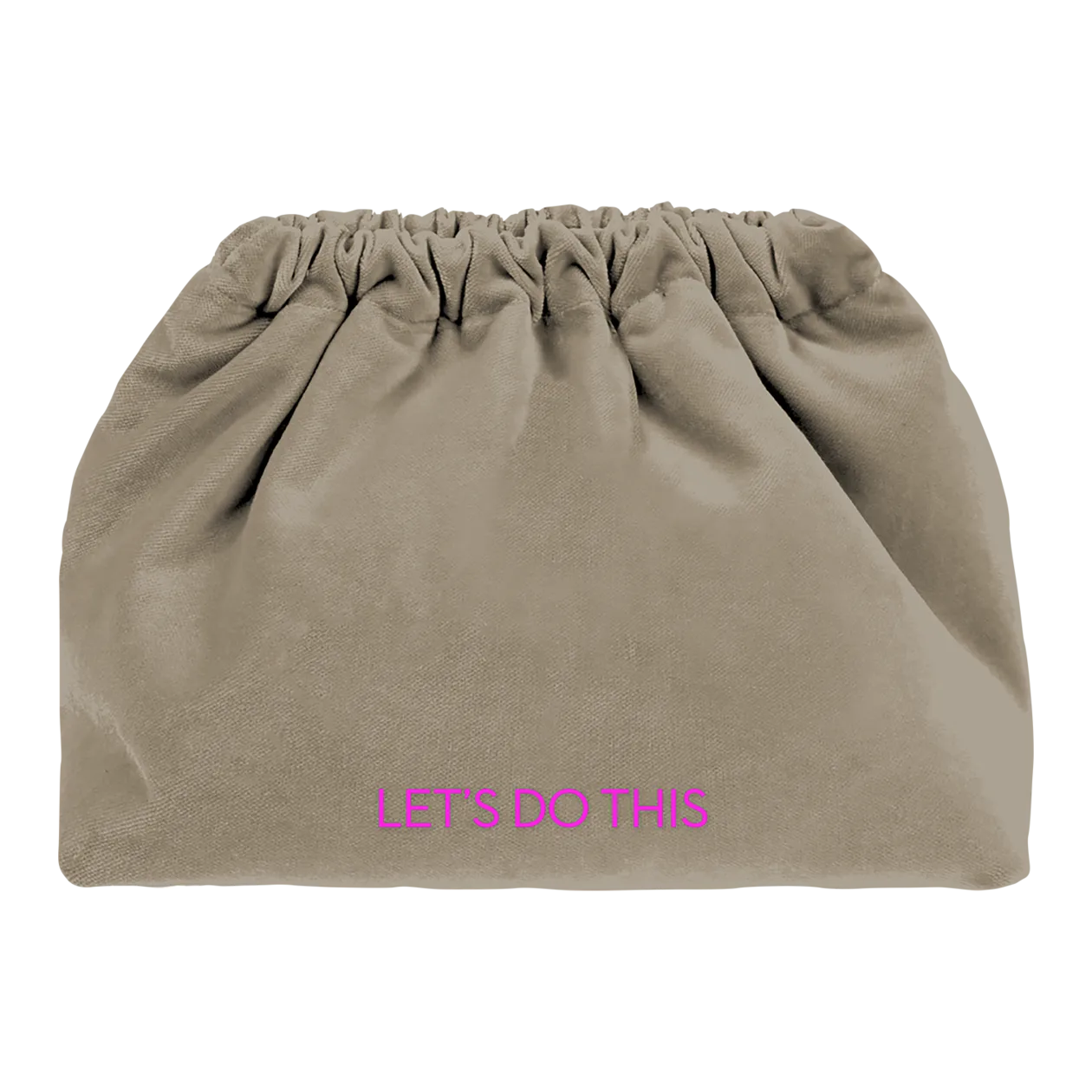 Sorbet Island Let's Do This Pochette velours, Taupe