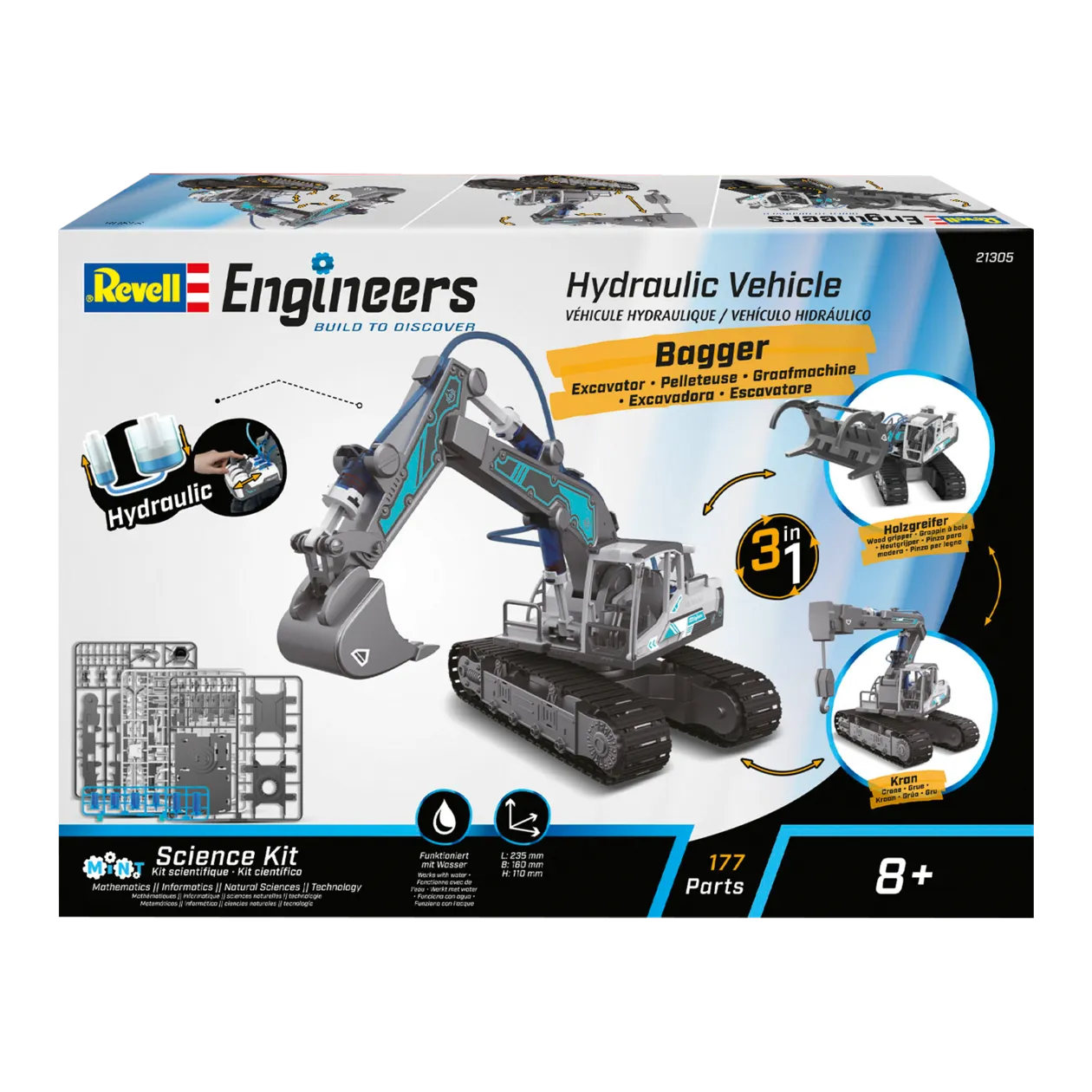 Revell Engineers 3-in-1-Hydraulik-Bagger Bauset