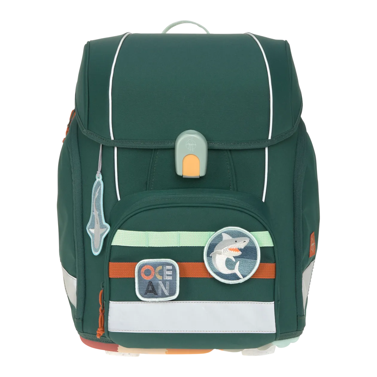 LÄSSIG Boxy Unique Ocean Edition School Bag Set, Dark Green