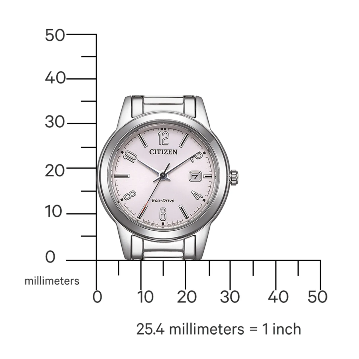 Citizen Eco-Drive FE1241-71Z Montre solaire, argenté/rose