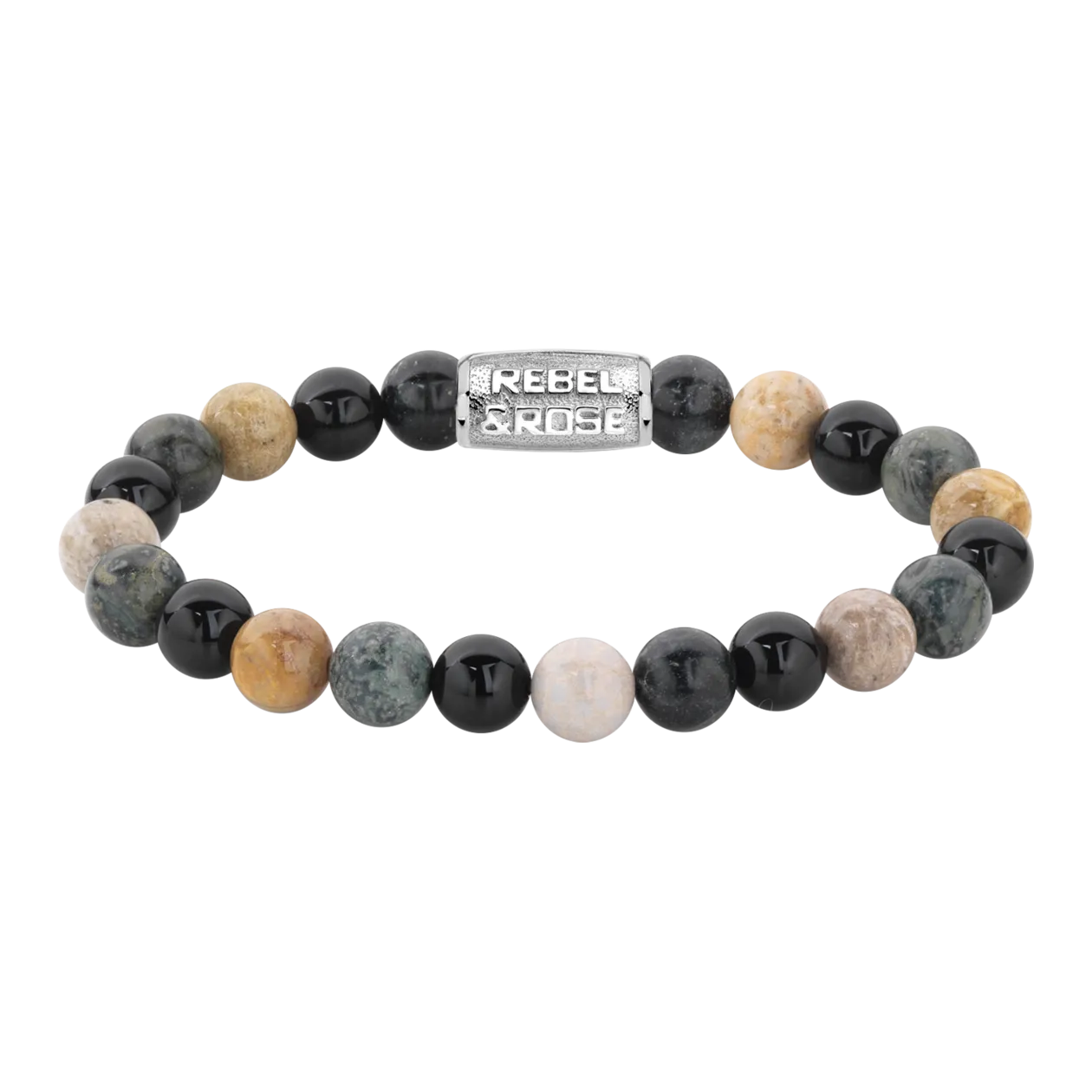 Rebel & Rose Autumn Storm Men's Bracelet, L, Silver-Coloured