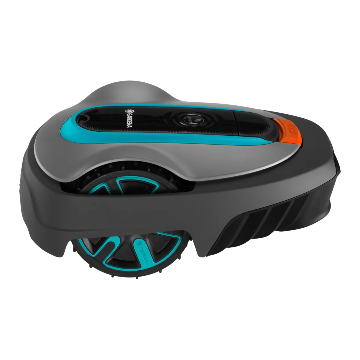 GARDENA smart SILENO city Robotic Lawnmower Set, 600 m², incl. Garage, Anthracite/Turquoise