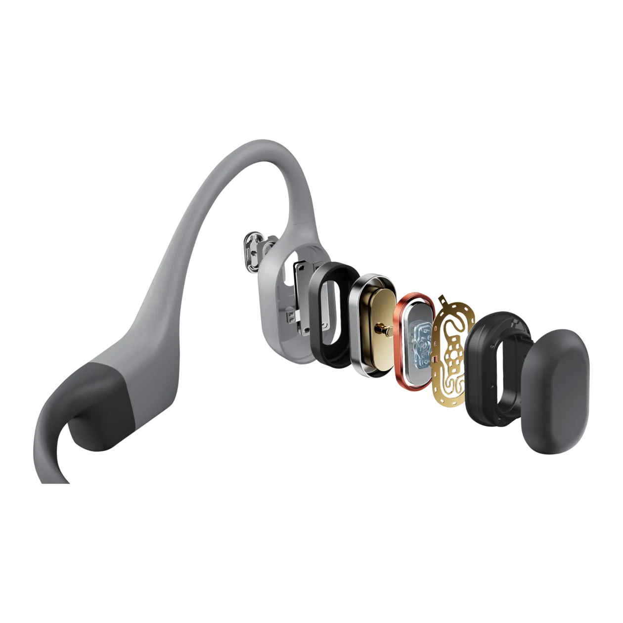 Shokz OpenSwim Pro Casque de sport à oreilles libres, gris