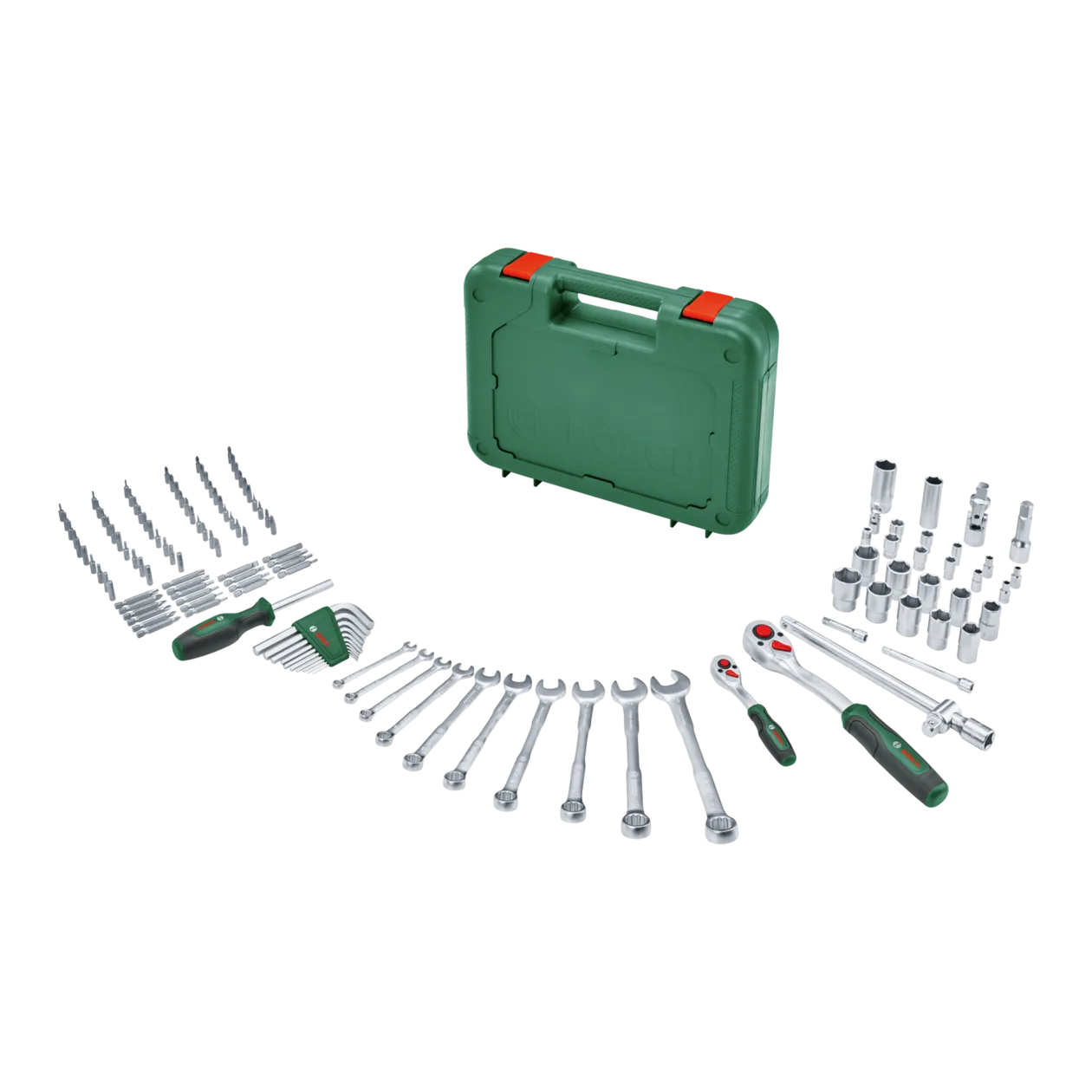 Bosch Advanced Boîte à outils, 132 pièces, Classic Green