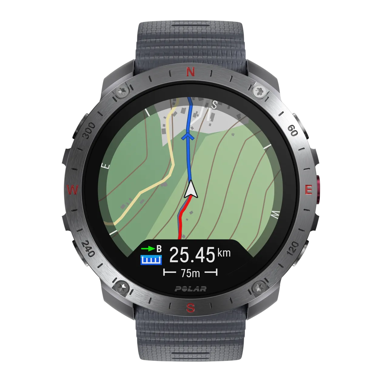 Polar Grit X2 Pro GPS Multisport Smartwatch, Stone Grey