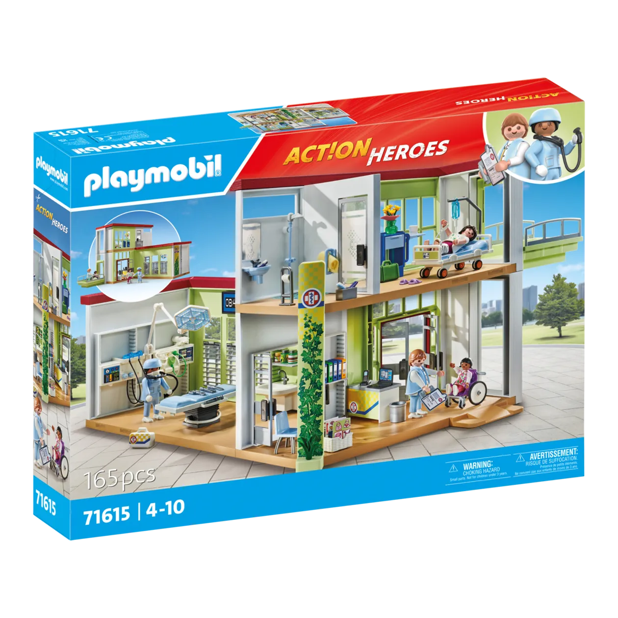 PLAYMOBIL® 71615 Hôpital aménagé Coffret