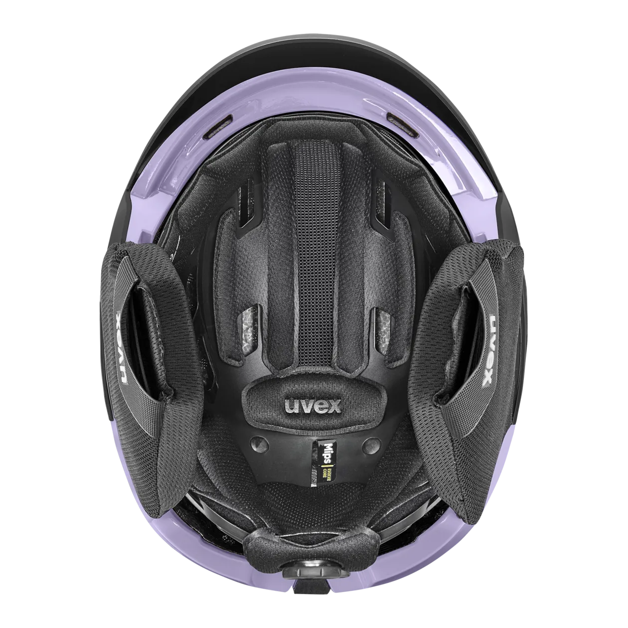 uvex levitate MIPS Casque de ski, 51-55 cm, Black Cool / Lavender Matt