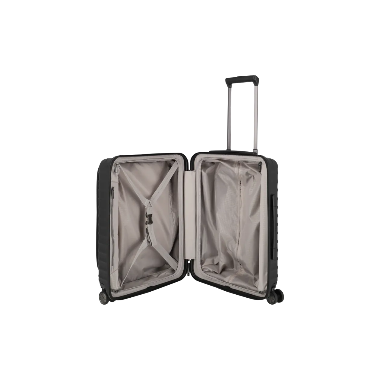 TITAN LITRON Valise à roulettes S avec poche frontale, 4 roues, noir