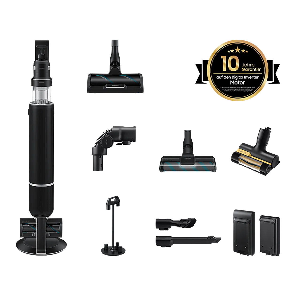 Samsung BESPOKE AI Jet 400W Akku+ CompleteClean Aspirateur sans fil, Satin Black