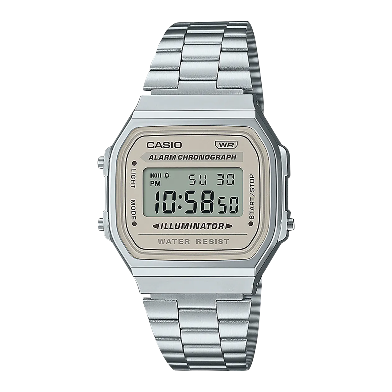 CASIO VINTAGE A168WA-8AYES Orologio da polso, toni argento / grigio