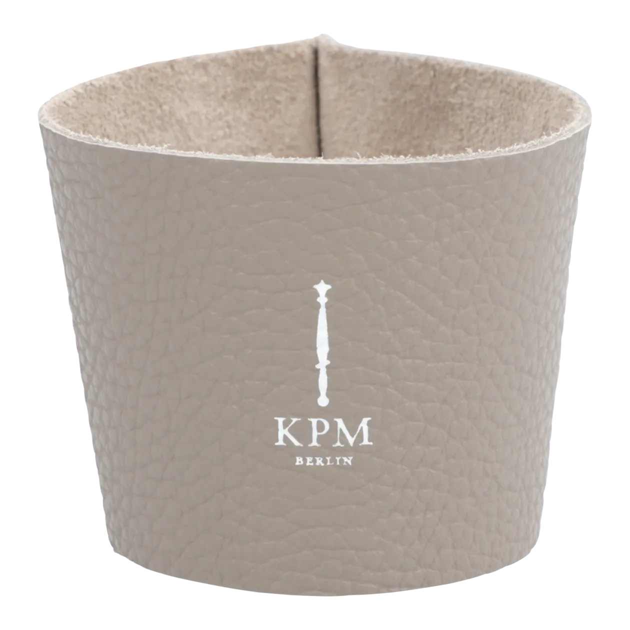 KPM Berlin KURLAND To-Go Cup with Leather Zarf, White/Grey