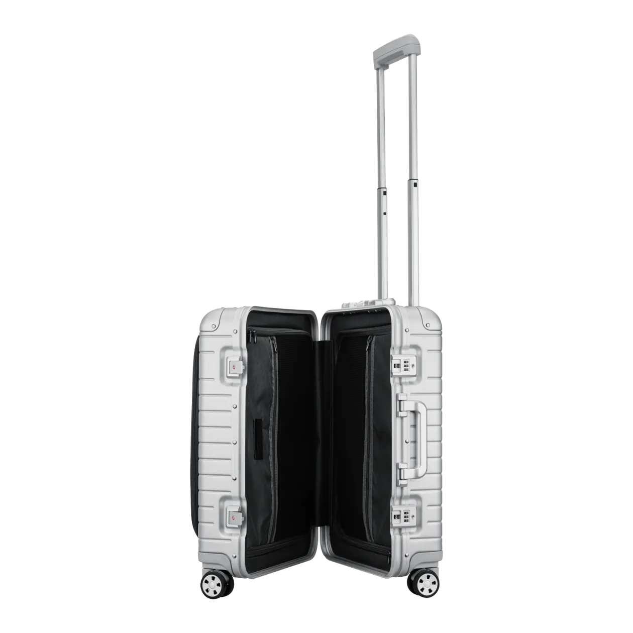 Lufthansa Aluminium Collection Trolley S with Front Pocket, Silver